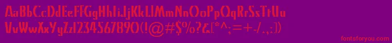 Шрифт KinoMt – красные шрифты на фиолетовом фоне