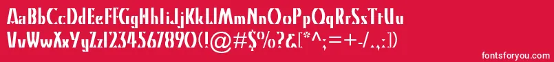 フォントKinoMt – 赤い背景に白い文字