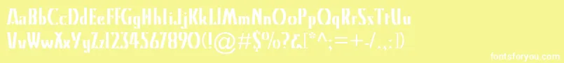 フォントKinoMt – 黄色い背景に白い文字