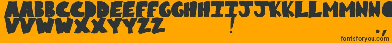 NunanunongDemo-Schriftart – Schwarze Schriften auf orangefarbenem Hintergrund