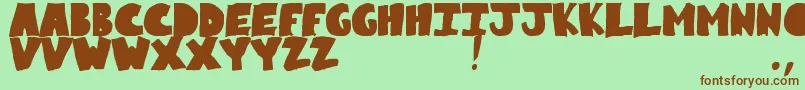 NunanunongDemo Font – Brown Fonts on Green Background