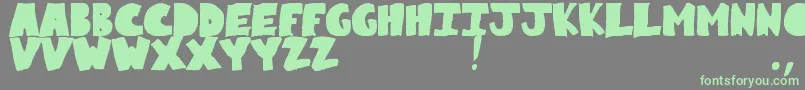 NunanunongDemo-Schriftart – Grüne Schriften auf grauem Hintergrund