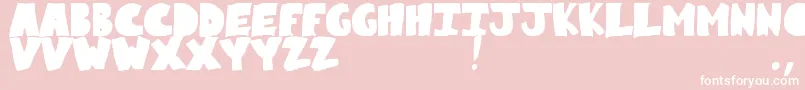 NunanunongDemo Font – White Fonts on Pink Background