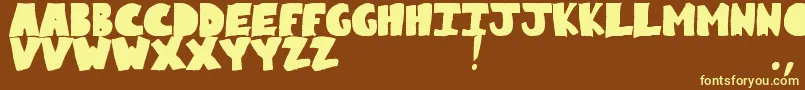 Saiba mais sobre a fonte NunanunongDemo Fonte NunanunongDemo – fontes amarelas em um fundo marrom