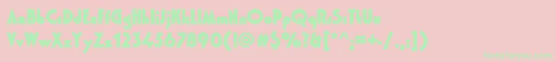 Washingtondbla Font – Green Fonts on Pink Background