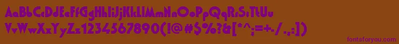 Washingtondbla Font – Purple Fonts on Brown Background