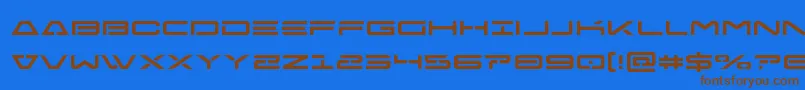 Más sobre la fuente Freeagent fuente Freeagent – Fuentes Marrones Sobre Fondo Azul