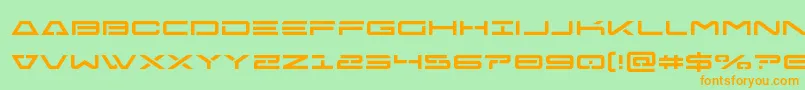 Freeagent Font – Orange Fonts on Green Background