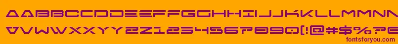 フォントFreeagent – オレンジの背景に紫のフォント