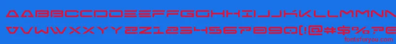 Freeagent Font – Red Fonts on Blue Background