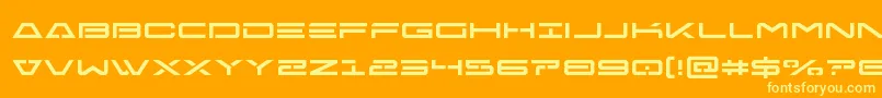 Freeagent Font – Yellow Fonts on Orange Background