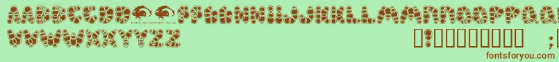 Shampoosw Font – Brown Fonts on Green Background