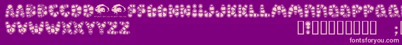 Shampoosw Font – Pink Fonts on Purple Background