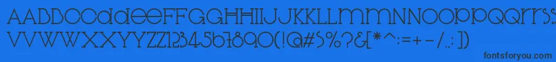 Шрифт DiglossiaStd – чёрные шрифты на синем фоне