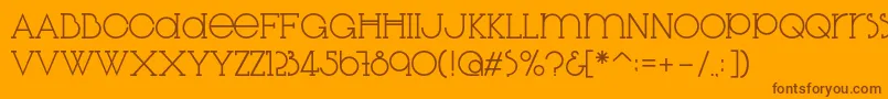 DiglossiaStd Font – Brown Fonts on Orange Background