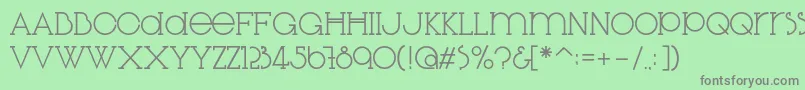 フォントDiglossiaStd – 緑の背景に灰色の文字