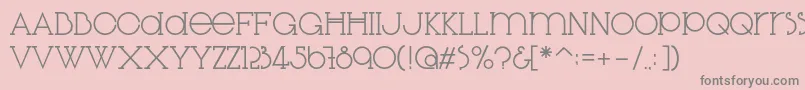 フォントDiglossiaStd – ピンクの背景に灰色の文字