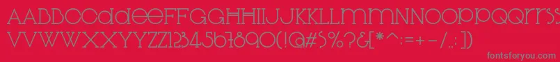 フォントDiglossiaStd – 赤い背景に灰色の文字