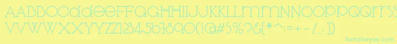 DiglossiaStd Font – Green Fonts on Yellow Background