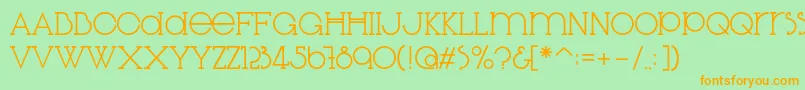 Шрифт DiglossiaStd – оранжевые шрифты на зелёном фоне