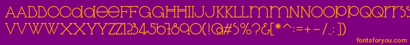 Czcionka DiglossiaStd – pomarańczowe czcionki na fioletowym tle