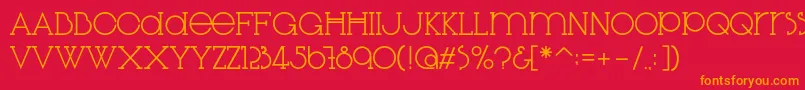 DiglossiaStd Font – Orange Fonts on Red Background
