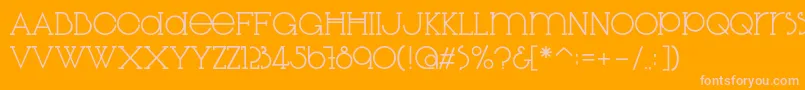 DiglossiaStd Font – Pink Fonts on Orange Background