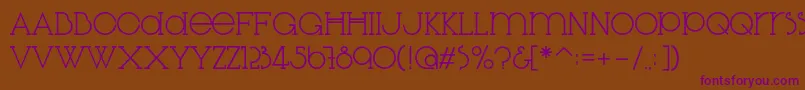 Шрифт DiglossiaStd – фиолетовые шрифты на коричневом фоне