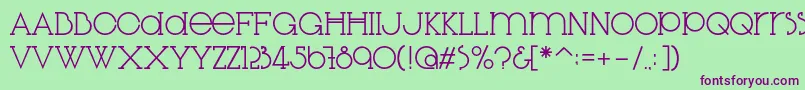 Шрифт DiglossiaStd – фиолетовые шрифты на зелёном фоне