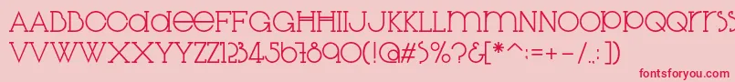 DiglossiaStd Font – Red Fonts on Pink Background