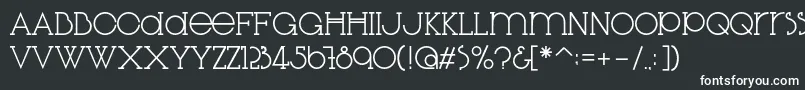 フォントDiglossiaStd – 黒い背景に白い文字