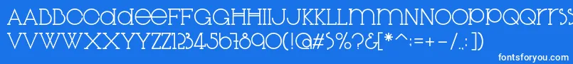フォントDiglossiaStd – 青い背景に白い文字