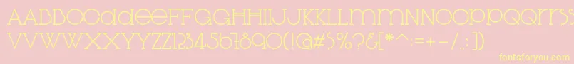 DiglossiaStd-Schriftart – Gelbe Schriften auf rosa Hintergrund