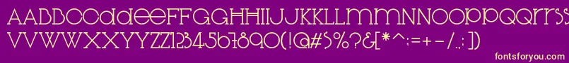 フォントDiglossiaStd – 紫の背景に黄色のフォント