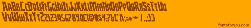 Thunderhawkleft Font – Brown Fonts on Orange Background