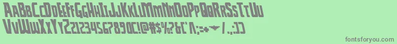 Thunderhawkleft Font – Gray Fonts on Green Background