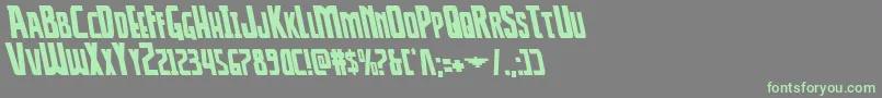 Thunderhawkleft Font – Green Fonts on Gray Background