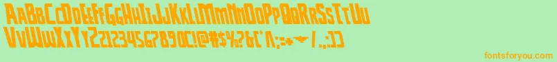 Thunderhawkleft Font – Orange Fonts on Green Background