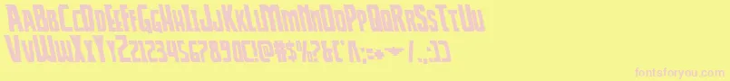 Thunderhawkleft Font – Pink Fonts on Yellow Background