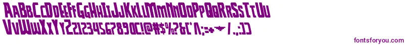 Thunderhawkleft Font – Purple Fonts on White Background