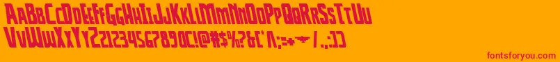 Thunderhawkleft Font – Red Fonts on Orange Background
