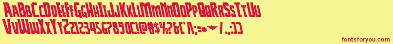 Шрифт Thunderhawkleft – красные шрифты на жёлтом фоне
