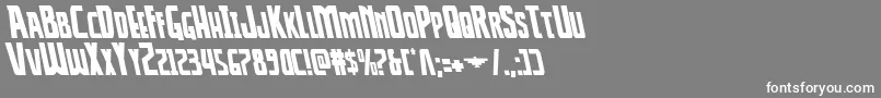 Thunderhawkleft Font – White Fonts on Gray Background