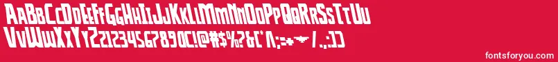 Thunderhawkleft Font – White Fonts on Red Background