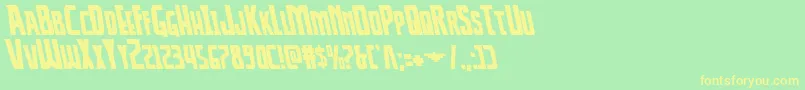 Thunderhawkleft Font – Yellow Fonts on Green Background