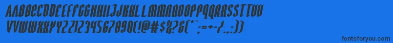 Devilsummonerxtraexpandital Font – Black Fonts on Blue Background