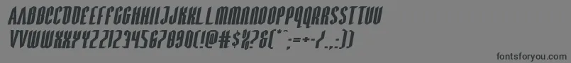 Devilsummonerxtraexpandital Font – Black Fonts on Gray Background