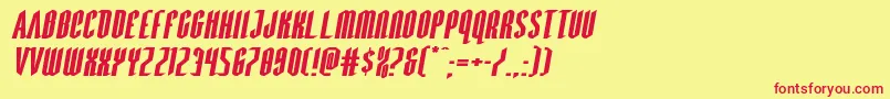 Devilsummonerxtraexpandital Font – Red Fonts on Yellow Background