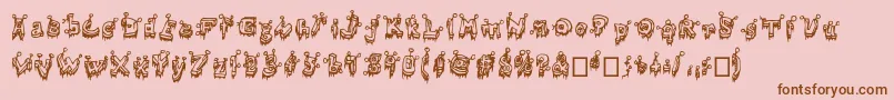 Clouty Font – Brown Fonts on Pink Background