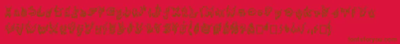 Clouty Font – Brown Fonts on Red Background